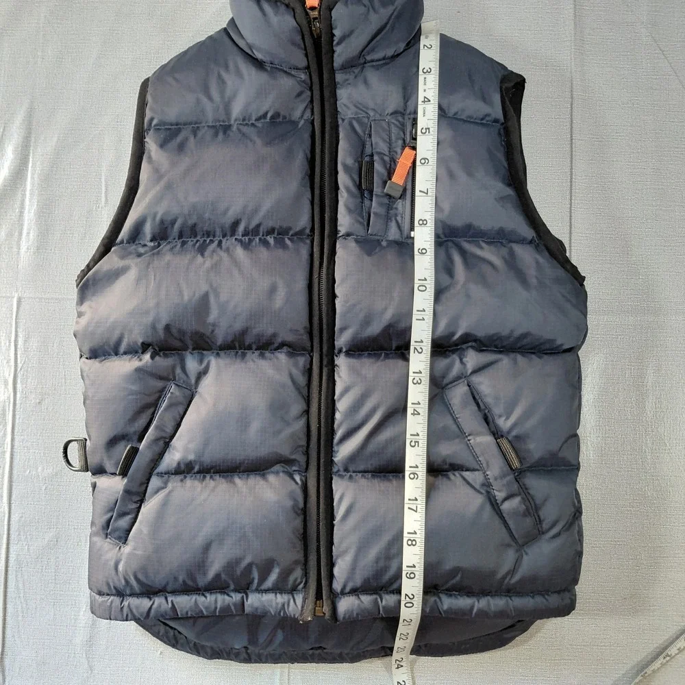 Gap Kids Down Filled Puffer Vest Boy's 7/8 Navy Blue Zip Front Gorpcore Outdoor